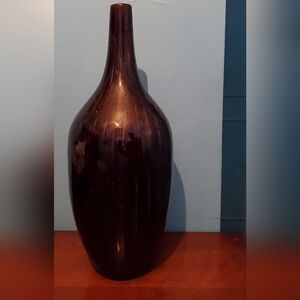 Arty Import Inc. Elegant Brown Glass Vase